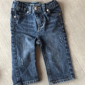 2 pairs baby jeans - levi’s and unknown brand